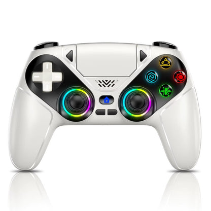 RGB Wireless Controller Compatible with PS5 and PC, Hall Effect Triggers, Programmable Buttons, Turbo Mode, Dual Vibration Gamepad