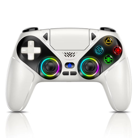 RGB Wireless Controller Compatible with PS5 and PC, Hall Effect Triggers, Programmable Buttons, Turbo Mode, Dual Vibration Gamepad