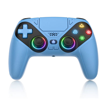 RGB Wireless Controller Compatible with PS5 and PC, Hall Effect Triggers, Programmable Buttons, Turbo Mode, Dual Vibration Gamepad